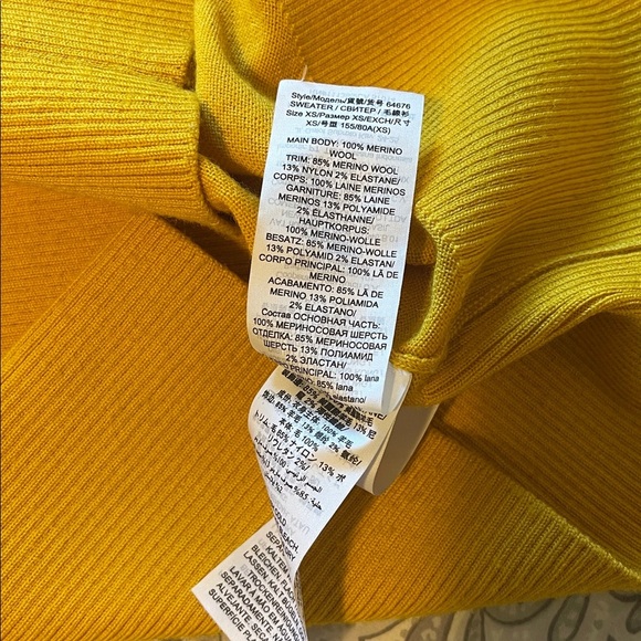 Tory Burch Golden Cardigan with Logo Buttons - Picture 7 of 7